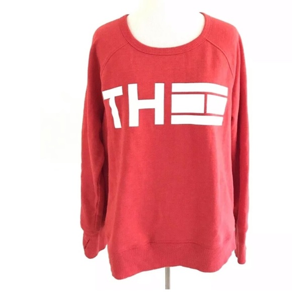 Tommy Hilfiger | Sport Womens Red Logo Sweater - Picture 4 of 12
